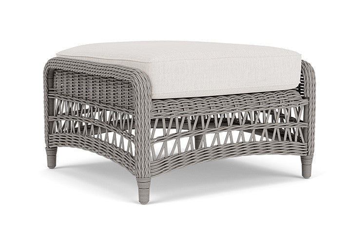 Lloyd Flanders - Mackinac Ottoman In Putty Finish With Reflections Snow Fabric - 2730170592014 view 1