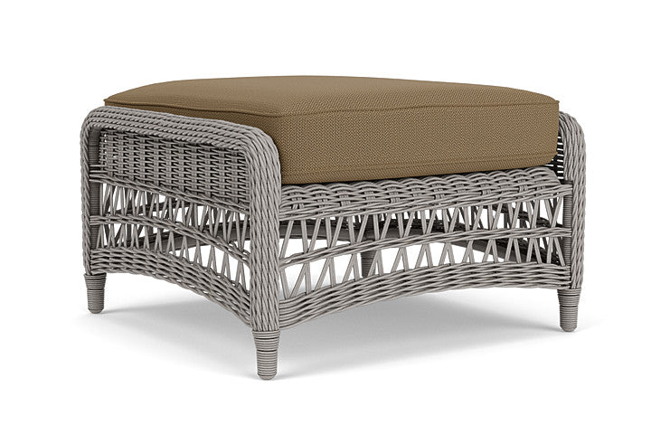 Lloyd Flanders - Mackinac Ottoman In Putty Finish With Reflections Straw Fabric - 2730170592053 view 1