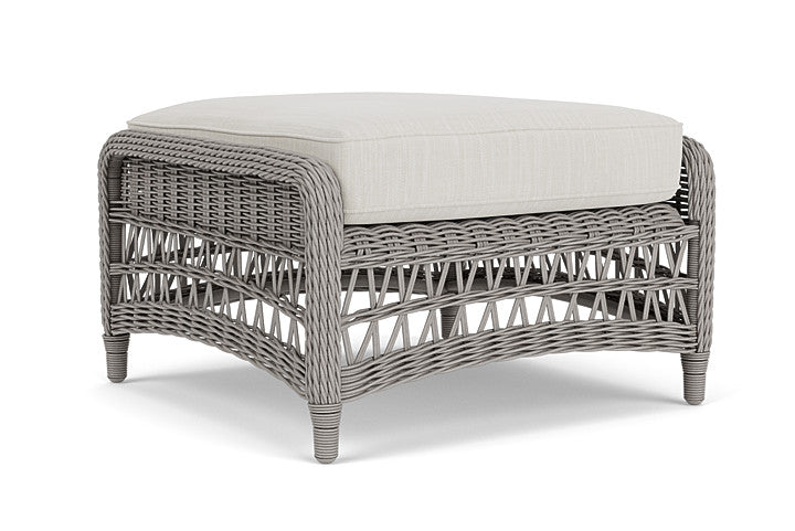 Lloyd Flanders - Mackinac Ottoman In Putty Finish With Rollo Linen Fabric - 2730170592020 view 1