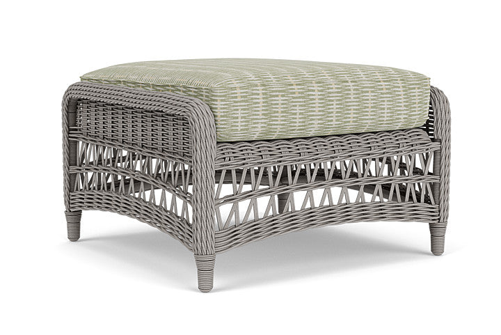 Lloyd Flanders - Mackinac Ottoman In Putty Finish With Romulo Laurel Fabric - 2730170592049 view 1