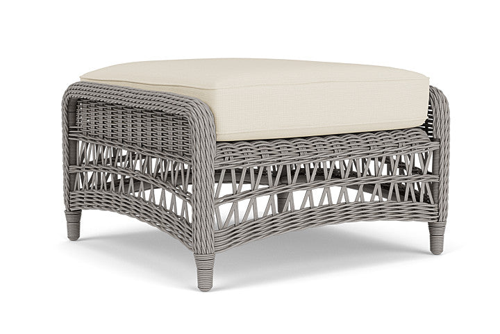 Lloyd Flanders - Mackinac Ottoman In Putty Finish With Sailcloth Sailor Fabric - 273017059434 view 1