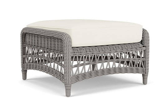 Lloyd Flanders - Mackinac Ottoman In Putty Finish With Sailcloth Salt Fabric - 273017059890 view 1