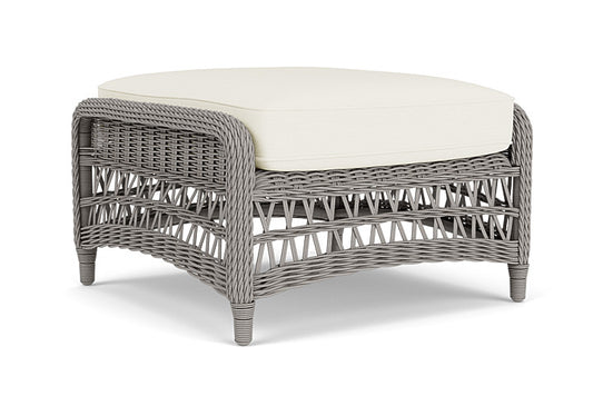 Lloyd Flanders - Mackinac Ottoman In Putty Finish With Sailcloth Salt Fabric - 273017059890 view 2