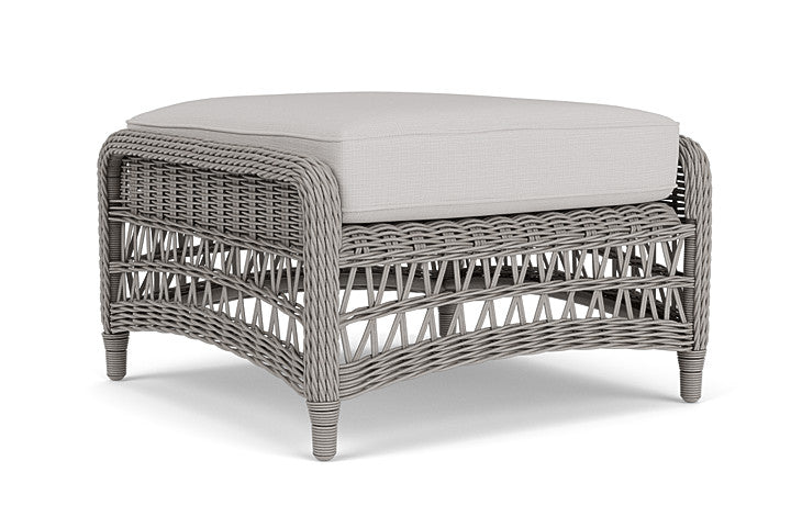 Lloyd Flanders - Mackinac Ottoman In Putty Finish With Sailcloth Seagull Fabric - 273017059W61 view 1