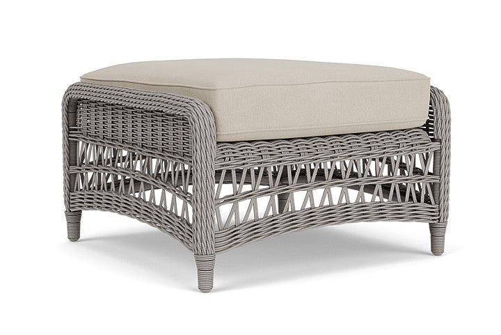 Lloyd Flanders - Mackinac Ottoman In Putty Finish With Sandberg Flax Fabric - 2730170592027 view 1