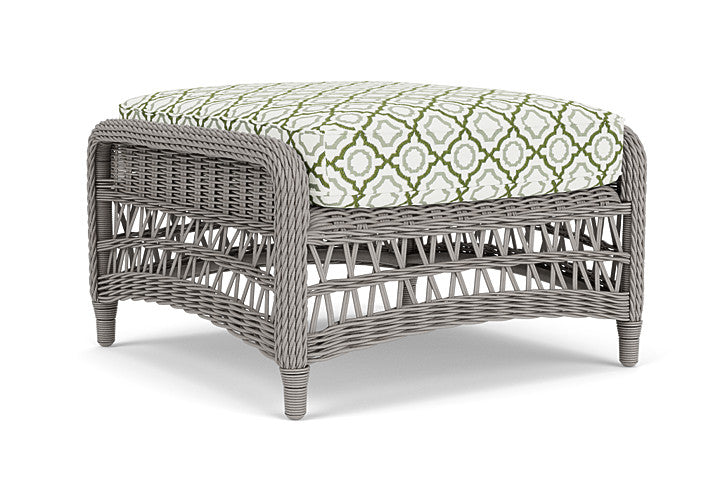 Lloyd Flanders - Mackinac Ottoman In Putty Finish With Savannah Green Fabric - 2730170592064 view 2
