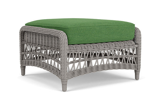 Lloyd Flanders - Mackinac Ottoman In Putty Finish With Seadog Botanical Fabric - 2730170592066 view 1