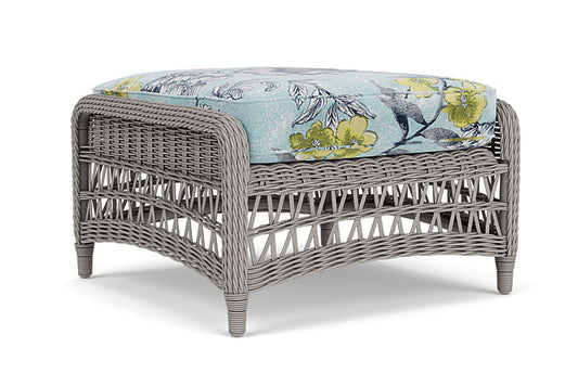 Lloyd Flanders - Mackinac Ottoman In Putty Finish With Serena Floral Meadow Fabric - 2730170592079 view 1