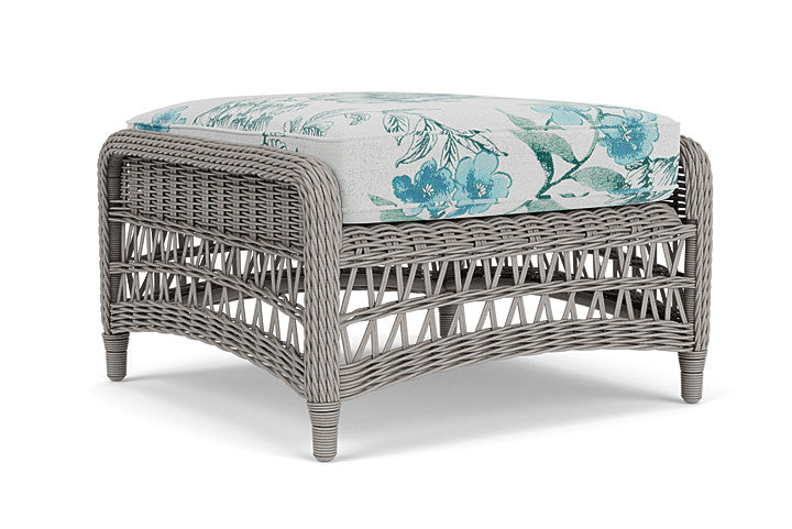 Lloyd Flanders - Mackinac Ottoman In Putty Finish With Serena Floral Mist Fabric - 2730170592078 view 1
