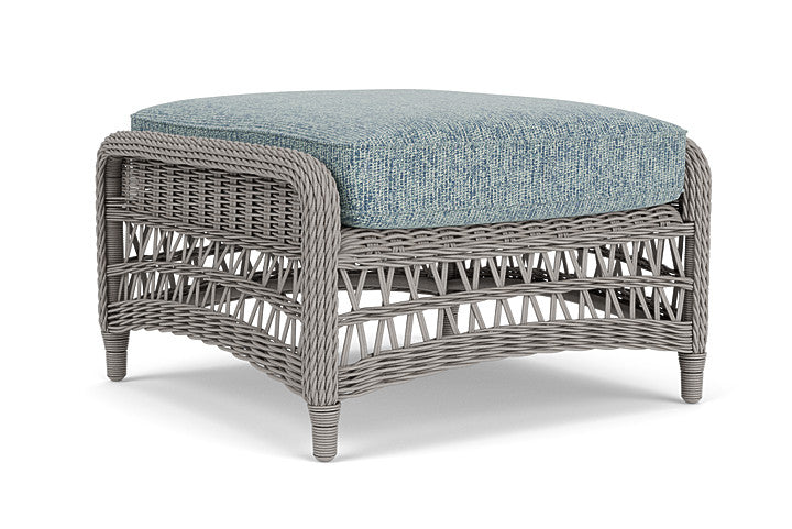 Lloyd Flanders - Mackinac Ottoman In Putty Finish With Serene Ocean Fabric - 2730170592032 view 2