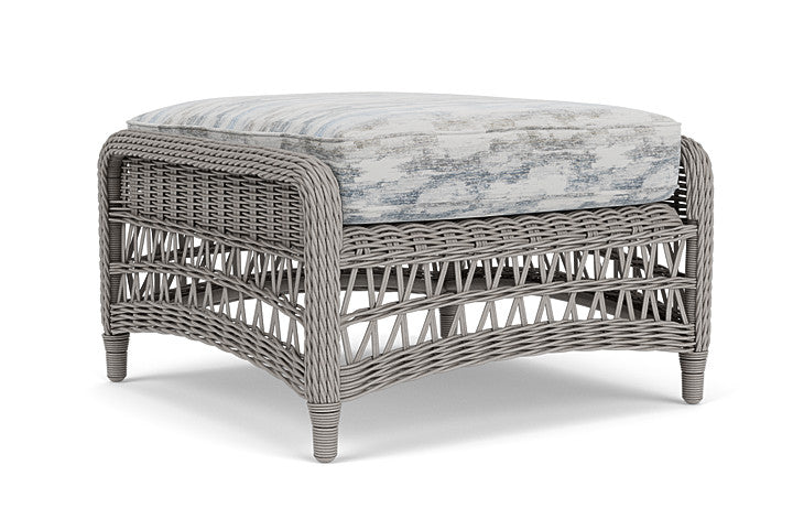 Lloyd Flanders - Mackinac Ottoman In Putty Finish With Stratosphere Cloud Fabric - 2730170591966 view 1