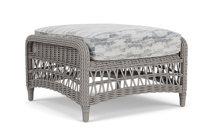 Lloyd Flanders - Mackinac Ottoman In Putty Finish With Stratosphere Cloud Fabric - 2730170591966 view 2
