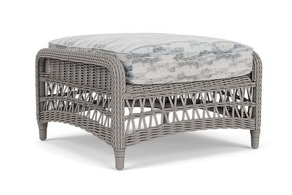 Lloyd Flanders - Mackinac Ottoman In Putty Finish With Stratosphere Cloud Fabric - 2730170591966 view 2