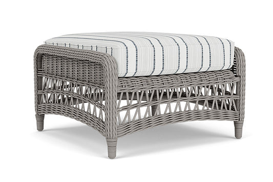 Lloyd Flanders - Mackinac Ottoman In Putty Finish With Tamer Fog Fabric - 2730170592037 view 1