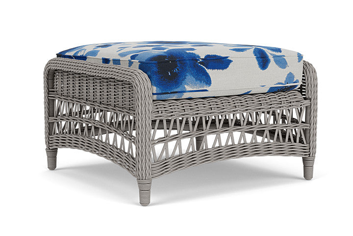 Lloyd Flanders - Mackinac Ottoman In Putty Finish With Watercolor Blossom Capri Fabric - 273017059672 view 1