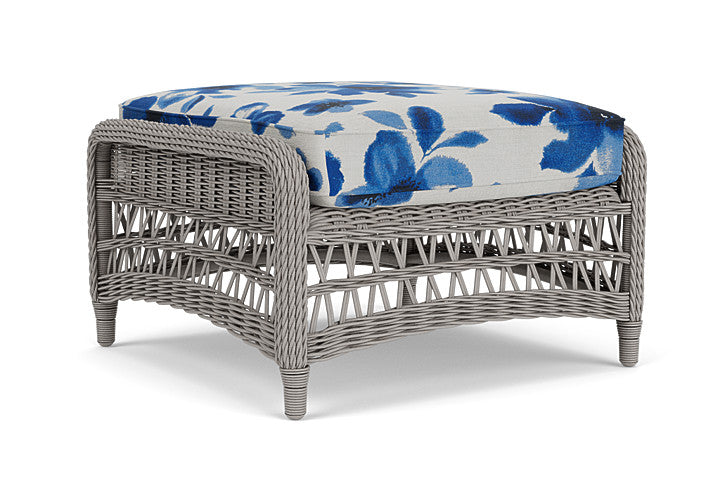Lloyd Flanders - Mackinac Ottoman In Putty Finish With Watercolor Blossom Capri Fabric - 273017059672 view 2