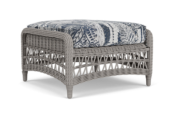 Lloyd Flanders - Mackinac Ottoman In Putty Finish With Wayfarer Mist Fabric - 2730170592074 view 1