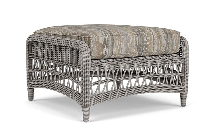 Lloyd Flanders - Mackinac Ottoman In Putty Finish With Woodgrain Ash Fabric - 273017059723 view 1