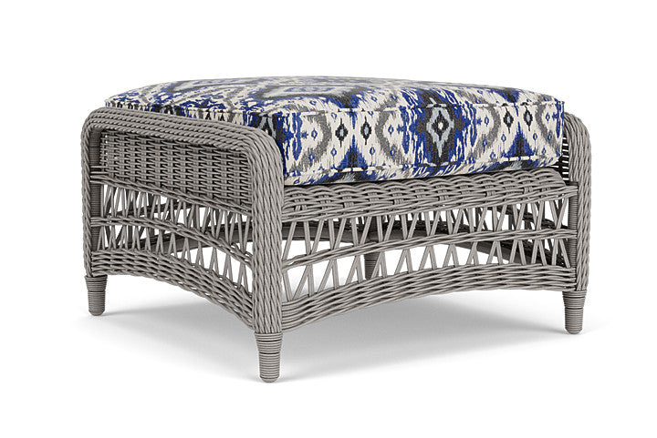 Lloyd Flanders - Mackinac Ottoman In Putty Finish With Yoko Mediterranean Fabric - 273017059705 view 1