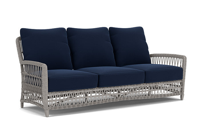 Lloyd Flanders - Mackinac Sofa In Putty Finish With Decorline Navy Fabric - 2730550592019 view 1