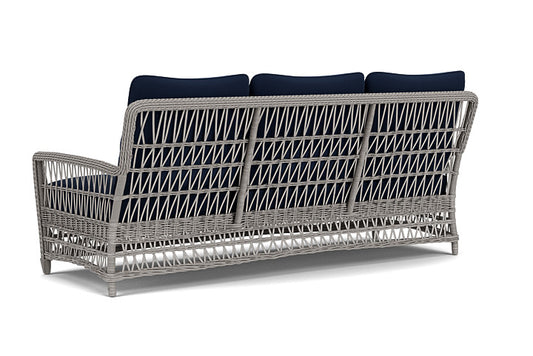 Lloyd Flanders - Mackinac Sofa In Putty Finish With Decorline Navy Fabric - 2730550592019 view 2