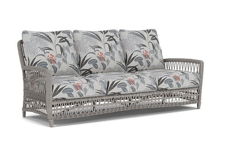 Lloyd Flanders - Mackinac Sofa In Putty Finish With Delicate Botanical Slate Fabric - 2730550592076 view 1