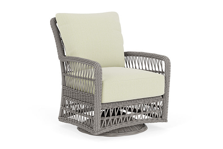 Lloyd Flanders - Mackinac Swivel Glider Lounge Chair In Putty Finish With Bamboo Bay Meadow Fabric - 2730910592060 view 1