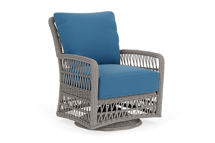 Lloyd Flanders - Mackinac Swivel Glider Lounge Chair In Putty Finish With Bamboo Bay Sky Fabric - 2730910592007 view 1