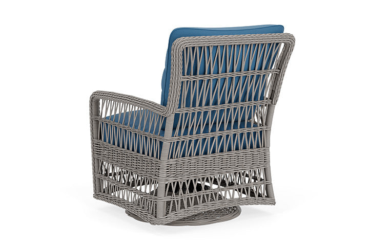 Lloyd Flanders - Mackinac Swivel Glider Lounge Chair In Putty Finish With Bamboo Bay Sky Fabric - 2730910592007 view 2