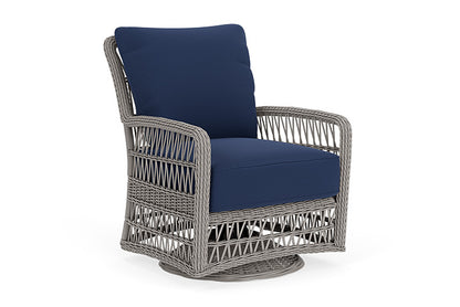 Lloyd Flanders - Mackinac Swivel Glider Lounge Chair In Putty Finish With Beach Navy Fabric - 2730910592013 view 1