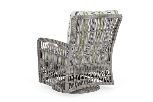 Lloyd Flanders - Mackinac Swivel Glider Lounge Chair In Putty Finish With Berkely Hall Green Fabric - 2730910592062 view 2