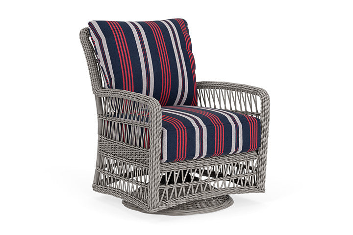 Lloyd Flanders - Mackinac Swivel Glider Lounge Chair In Putty Finish With Berkely Hall Navy Fabric - 2730910592063 view 1
