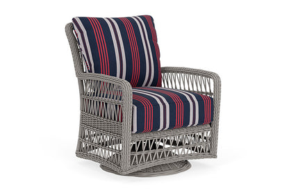 Lloyd Flanders - Mackinac Swivel Glider Lounge Chair In Putty Finish With Berkely Hall Navy Fabric - 2730910592063 view 1