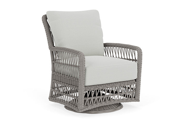 Lloyd Flanders - Mackinac Swivel Glider Lounge Chair In Putty Finish With Bright Side Fog Fabric - 2730910592012 view 1