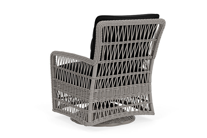 Lloyd Flanders - Mackinac Swivel Glider Lounge Chair In Putty Finish With Canvas Black Fabric - 273091059157 view 2