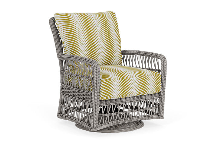 Lloyd Flanders - Mackinac Swivel Glider Lounge Chair In Putty Finish With Clock Out Dew Fabric - 2730910592083 view 1