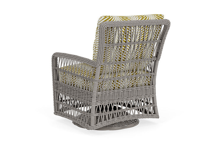 Lloyd Flanders - Mackinac Swivel Glider Lounge Chair In Putty Finish With Clock Out Dew Fabric - 2730910592083 view 2