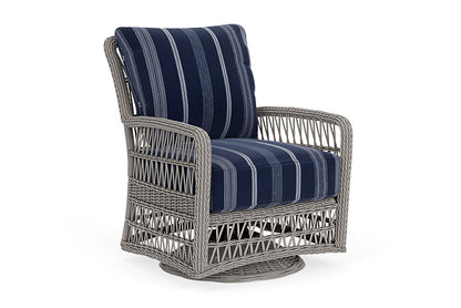 Lloyd Flanders - Mackinac Swivel Glider Lounge Chair In Putty Finish With Consider Indigo Fabric - 2730910591969 view 1