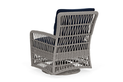 Lloyd Flanders - Mackinac Swivel Glider Lounge Chair In Putty Finish With Decorline Navy Fabric - 2730910592019 view 2