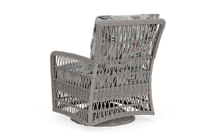 Lloyd Flanders - Mackinac Swivel Glider Lounge Chair In Putty Finish With Delicate Botanical Slate Fabric - 2730910592076 view 2