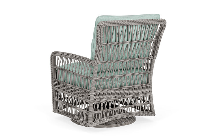 Lloyd Flanders - Mackinac Swivel Glider Lounge Chair In Putty Finish With Demo Mist Fabric - 273091059066 view 2