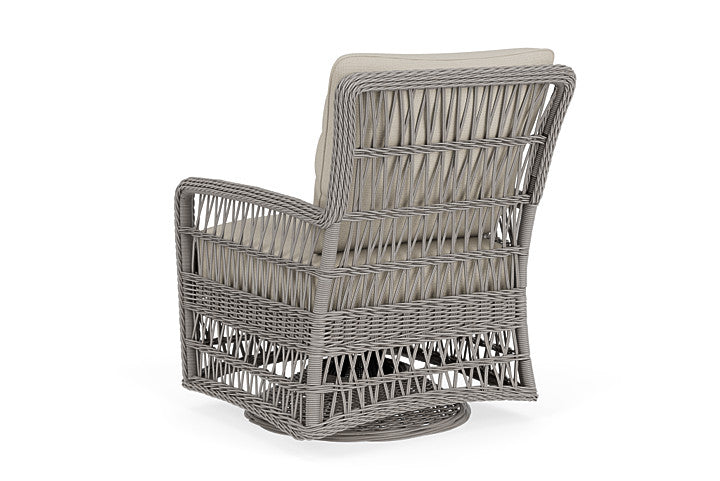 Lloyd Flanders - Mackinac Swivel Glider Lounge Chair In Putty Finish With Fife Fog Fabric - 273091059181 view 2