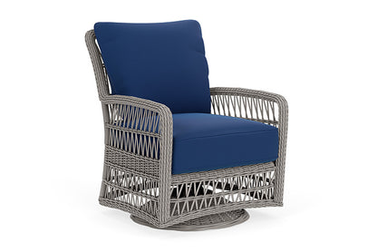 Lloyd Flanders - Mackinac Swivel Glider Lounge Chair In Putty Finish With Flagship Lapis Fabric - 2730910591813 view 1