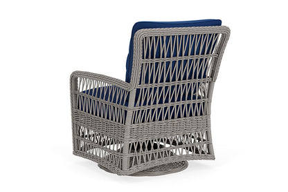 Lloyd Flanders - Mackinac Swivel Glider Lounge Chair In Putty Finish With Flagship Lapis Fabric - 2730910591813 view 2