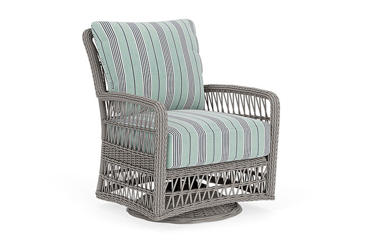 Lloyd Flanders - Mackinac Swivel Glider Lounge Chair In Putty Finish With Hansen Seaglass Fabric - 2730910591926 view 1