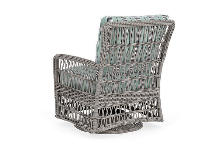 Lloyd Flanders - Mackinac Swivel Glider Lounge Chair In Putty Finish With Hansen Seaglass Fabric - 2730910591926 view 2