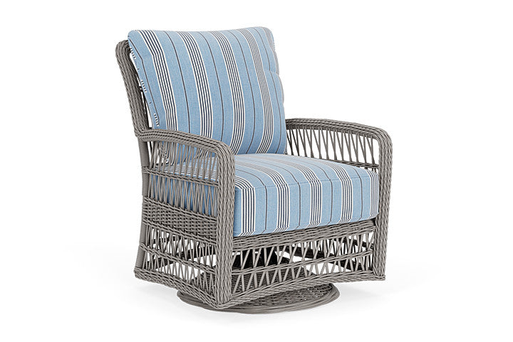 Lloyd Flanders - Mackinac Swivel Glider Lounge Chair In Putty Finish With Hansen Sky Fabric - 273091059064 view 1