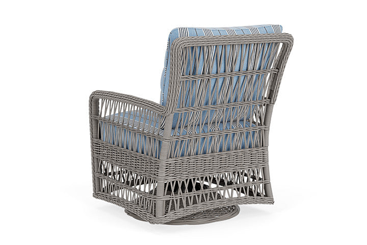 Lloyd Flanders - Mackinac Swivel Glider Lounge Chair In Putty Finish With Hansen Sky Fabric - 273091059064 view 2