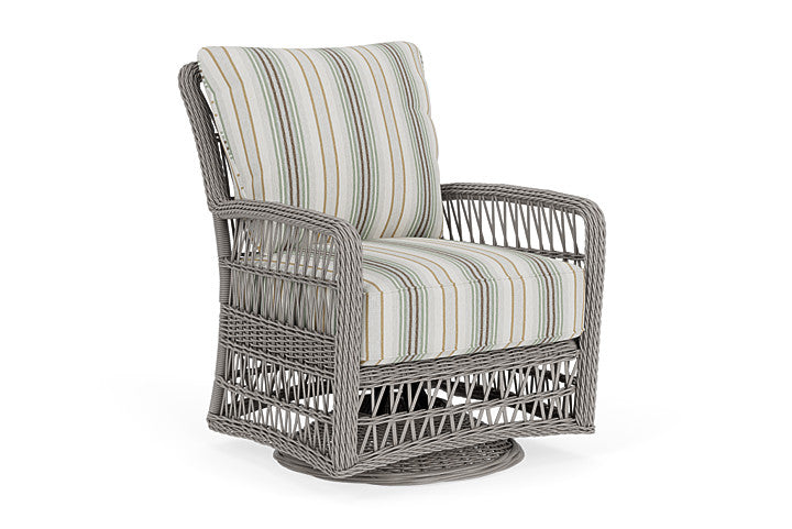 Lloyd Flanders - Mackinac Swivel Glider Lounge Chair In Putty Finish With Jansen Eucalyptus Fabric - 2730910592061 view 1