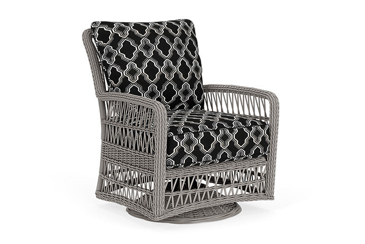 Lloyd Flanders - Mackinac Swivel Glider Lounge Chair In Putty Finish With Luna Onyx Fabric - 2730910592071 view 1